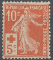 Au Profit De La Croix-Rouge. Semeuse Fond Plein Avec Surtaxe Carmin. 10c. + 5c. Rouge Neuf Luxe ** Y147 - Unused Stamps