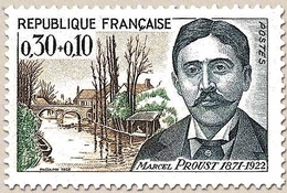 Célébrités. Marcel Proust, écrivain (1871-1922), Et Pont St-Hilaire, à Illiers (Eure-et-Loir) 30c. + 10c Y1472 - Neufs