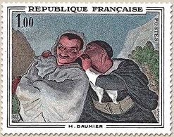 Oeuvres D'art. Crispin Et Scapin, De Daumier 1f. Polychrome Y1494 - Neufs