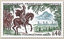 Grands Noms De L'Histoire. Vercingétorix (82-46 Av. J.-C.) 40c. Brun-rouge Et Sépia Y1495 - Neufs