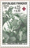 Au Profit De La Croix-Rouge. Ambulancière (1859) 25c. + 10c. Vert-gris Et Rouge Y1508 - Neufs