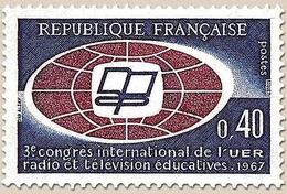3e Congrès International De L'Union Européenne De Radiodiffusion, à Paris. 40c. Violet Et Rouge-brun Y1515 - Unused Stamps