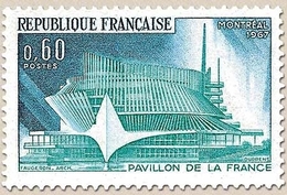 Exposition Internationale De Montréal (Canada). Pavillon Français  60c. Bleu Et Vert-bleu Y1519 - Neufs