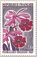 Floralies D'Orléans. Orchidées 40c. Rouge, Rose Et Violet Y1528 - Unused Stamps