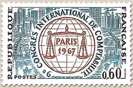 9e Congrès International De Comptabilité, à Paris. 60c. Violet, Gris-vert Et Ocre Y1529 - Unused Stamps