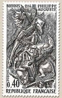 Grands Noms De L'Histoire. Philippe II Auguste (1165-1222) 40c. Gris Et Noir Y1538 - Unused Stamps