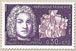 Célébrités. François Couperin, Compositeur (1668-1733) 30c. + 10c. Violet Et Lilas Y1550 - Nuovi
