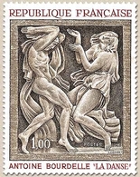 Oeuvres D'art. La Danse, D'Antoine Bourdelle (1861-1929) 1f. Olive Et Rouge Y1569 - Unused Stamps