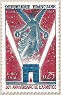 Cinquantenaire De L'Armistice Du 11 Novembre. 25c. Carmin Et Bleu Y1576 - Unused Stamps