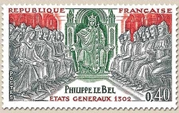 Grands Noms De L'Histoire. Philippe IV Le Bel (1268-1314), Etats Généraux De 1302 40c. Gris, Rouge-brun Et Vert Y1577 - Neufs