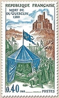 Grands Noms De L'Histoire. Mort De Bertrand Du Guesclin , Devant Châteauneuf-de-Randon  40c. Vert, Bleu Et Brun Y1578 - Unused Stamps