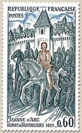 Grands Noms De L'Histoire. Jeanne D'Arc (1412-1431), Départ De Vaucouleurs (1429) 60c. Gris-bleu, Bleu Et Brun Y1579 - Neufs