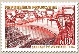 Série Touristique. Barrage De Vouglans (Jura) 80c. Brun-violet, Rouge, Brun Et Jaune Y1583 - Unused Stamps