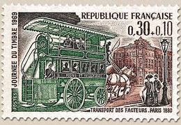 Journée Du Timbre. Omnibus De Transport Des Facteurs (1890) 30c. + 10c. Violet-brun, Noir Et Vert Y1589 - Neufs