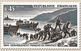 25e Anniversaire De La Libération. Débarquement En Provence 45c. Bistre Foncé, Gris Et Bleu Foncé Y1605 - Unused Stamps