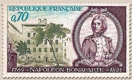 Bicentenaire De La Naissance De Napoléon Bonaparte. 70c. Violet, Turquoise Et Olive Y1610 - Nuevos