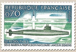 Sous-marin Le Redoutable, à Propulsion Nucléaire. 70c. Vert Clair, Vert Foncé Et Bleu Y1615 - Ungebraucht