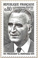 Président Georges Pompidou (1911-1974) 80c. Gris-bleu Et Gris Y1839 - Unused Stamps