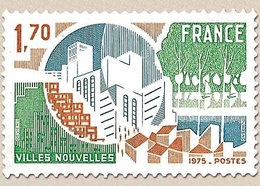 Villes Nouvelles. 1f.70 Brun-jaune, Vert Et Bleu Y1855 - Unused Stamps