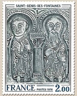 Oeuvres D'art. Linteau De L'église De Saint-Genis-des-Fontaines 2f. Gris-bleu Et Bleu Y1867 - Unused Stamps