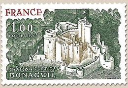 Série Touristique. Château Fort De Bonaguil 1f. Vert Foncé, Bistre Et Brun-rouge Y1871 - Neufs