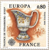 Europa. Héliogravure. Faïence De Strasbourg 80c. Polychrome Y1877 - Unused Stamps