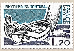 Jeux Olympiques De Montréal. 1f.20 Bleu, Outremer Et Noir Y1889 - Ungebraucht