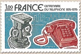 Centenaire De La Première Liaison Téléphonique. 1f. Gris, Bleu Et Brique Y1905 - Unused Stamps