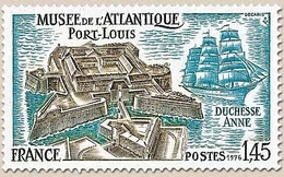 Port-Louis (Morbihan). Musée De L'Atlantique. Vue Aérienne Et Trois-mâts Duchesse Anne. 1f.45 Y1913 - Ungebraucht