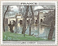 Oeuvres D'art. Le Pont De Mantes, De Camille Corot (1796-1875). 2f. Polychrome Y1923 - Unused Stamps