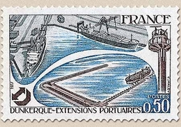 Extensions Portuaires De Dunkerque. 50c. Lilas-brun, Bleu-noir Et Bleu Y1925 - Nuovi