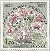 150e Anniversaire De La Société Nationale D'horticulture. 1f.70 Vert-olive Et Carmin-brun Y1930 - Nuovi