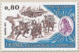 Rattachement Du Cambrésis. 80c. Bleu, Brun-lilas Et Lilas-rouge Y1932 - Unused Stamps