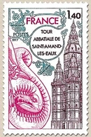 Série Touristique. Tour Abbatiale De Saint-Amand-les-Eaux. 1f.40 Lilas-brun, Lilas-rouge Et Vert-bleu Y1948 - Unused Stamps