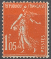 Type Semeuse Fond Plein, Inscriptions Grasses. 1f.05 Vermillon Neuf Luxe ** Y195 - Unused Stamps