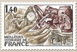 Meilleurs Ouvriers De France. 1f.40 Brun-rouge Et Olive Y1952 - Nuevos