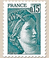 Type Sabine, Tirée D'une Oeuvre Du Peintre Louis David. 1re Série. 15c. Vert-bleu Y1966 - Unused Stamps