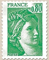 Type Sabine, Tirée D'une Oeuvre Du Peintre Louis David. 1re Série. 80c. Vert Y1970 - Nuovi