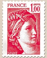 Type Sabine, Tirée D'une Oeuvre Du Peintre Louis David. 1re Série. 1f. Rouge Y1972 - Nuevos