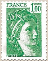 Type Sabine, Tirée D'une Oeuvre Du Peintre Louis David. 1re Série. 1f. Vert Y1973 - Unused Stamps