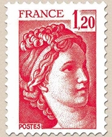 Type Sabine, Tirée D'une Oeuvre Du Peintre Louis David. 1re Série. 1f.20 Rouge Y1974 - Nuovi