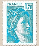 Type Sabine, Tirée D'une Oeuvre Du Peintre Louis David. 1re Série. 1f.70 Bleu Clair Y1976 - Ungebraucht