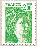 Type Sabine, Tirée D'une Oeuvre Du Peintre Louis David. 1re Série. 2f. Vert-jaune Y1977 - Nuevos