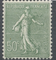 Type Semeuse Lignée. 50c. Olive (I) Neuf Luxe ** Y198 - Neufs