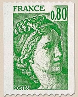 Type Sabine, Tirée D'une Oeuvre Du Peintre Louis David. 1re Série. 80c. Vert Y1980 - Nuovi