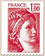 Type Sabine, Tirée D'une Oeuvre Du Peintre Louis David. 1re Série. 1f. Rouge Y1981 - Unused Stamps