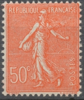Type Semeuse Lignée. 50c. Rouge (IIA) Neuf Luxe ** Y199 - Unused Stamps
