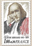 Personnages Célèbres. Claude Bernard 1f. + 20c. Bistre, Brun, Rouge Et Noir Y1990A - Unused Stamps