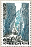 Série Touristique. Les Gorges Du Verdon 50c. Bleu, Vert-noir Et Turquoise Y1996 - Nuevos