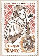 Personnages Célèbres. Pierre Abélard 1f.20 + 30c. Brun-rose, Orange, Et Brun Y2031 - Unused Stamps